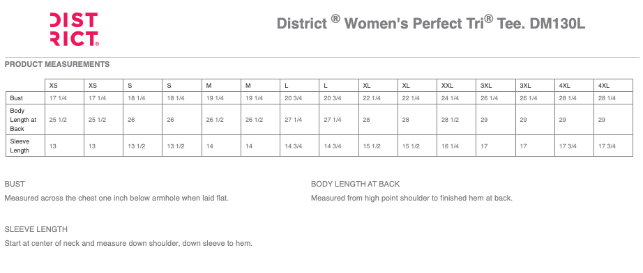 DM130L Women's Perfect Tri Tee