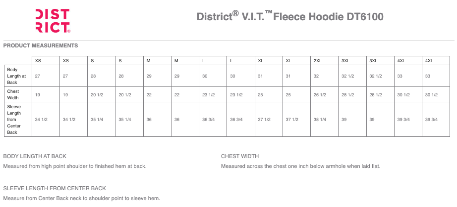 DT6100 V.I.T. Fleece Hoodie