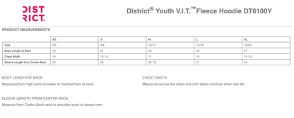 DT6100Y District Youth V.I.T. Fleece Hoodie
