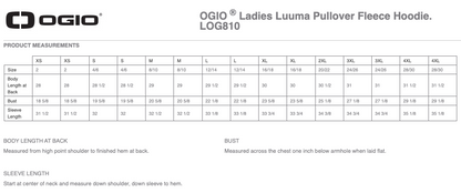 LOG810 OGIO Ladies Luuma Pullover Fleece Hoodie