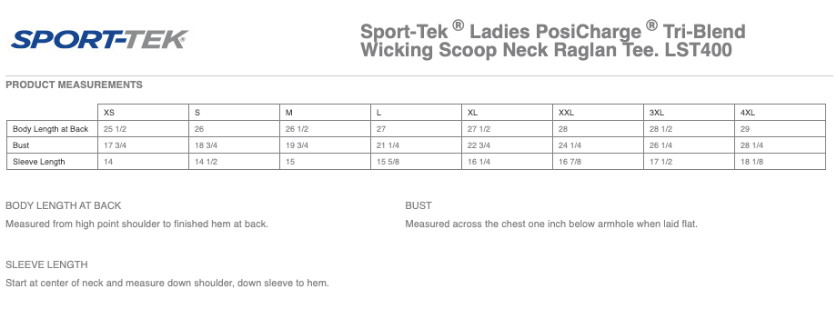 LST400 Women's Tri-Blend Wicking Scoop Neck Raglan Tee
