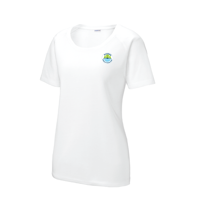 LST400 Women's Tri-Blend Wicking Scoop Neck Raglan Tee