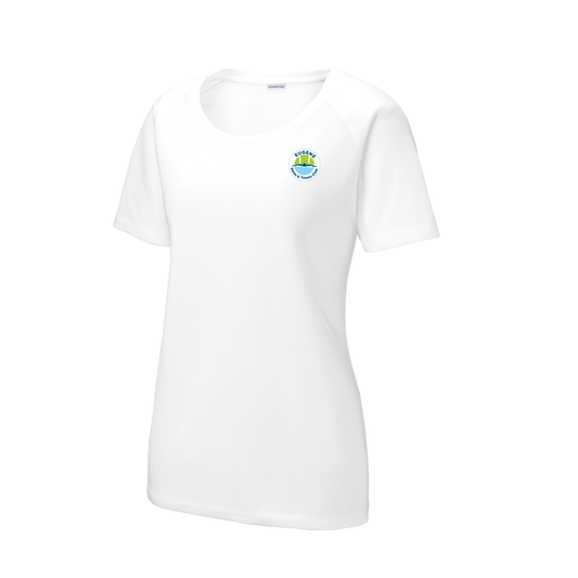 LST400 Women's Tri-Blend Wicking Scoop Neck Raglan Tee